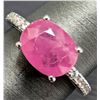 Image 3 : Silver (2.65g), Genuine Ruby (2ct) Ring