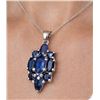 Image 1 : Silver (3.05g), Sapphire (2.75ct) Pendant