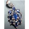 Image 2 : Silver (3.05g), Sapphire (2.75ct) Pendant
