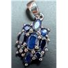 Image 4 : Silver (3.05g), Sapphire (2.75ct) Pendant
