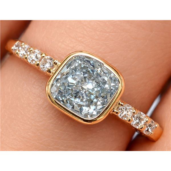 10k (1.49g), Lab Diamond (1+0.06ct) Ring, Size 7