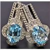 Image 3 : Silver (4.72g), Blue Topaz (app 3ct) Earrings