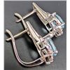Image 4 : Silver (4.72g), Blue Topaz (app 3ct) Earrings