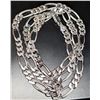 Image 3 : Silver (38g), Men's Heavy Rhodium Plated Italian Chain 24"