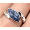 Image 1 : Silver (1.84g), Sapphire (app 1.25ct) Ring