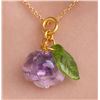Image 1 : Genuine carved Amethyst Rose 2.3g Pendant