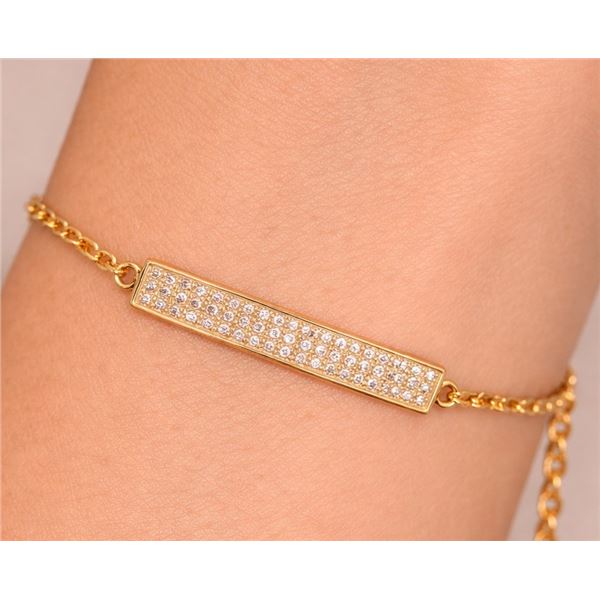 Silver (2.44g), CZ Bracelet 7"