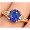 Image 1 : 10k (1.67g), Genuine Sapphire (1.12ct), Diamond (0.04ct) Ring, Size 7