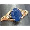 Image 2 : 10k (1.67g), Genuine Sapphire (1.12ct), Diamond (0.04ct) Ring, Size 7