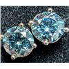 Image 2 : 10k (1.01g), Blue Lab Diamond (1.5ct) Earrings