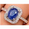 Image 1 : Silver (3.56g), Genuine Sapphire (1.5ct) Ring