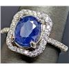 Image 2 : Silver (3.56g), Genuine Sapphire (1.5ct) Ring