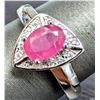 Image 1 : Silver (3.7g), Genuine Ruby (1ct) Ring