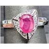 Image 2 : Silver (3.7g), Genuine Ruby (1ct) Ring