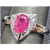 Image 3 : Silver (3.7g), Genuine Ruby (1ct) Ring