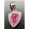 Image 3 : Silver (1.72g), Genuine Ruby (1ct) Pendant