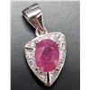 Image 4 : Silver (1.72g), Genuine Ruby (1ct) Pendant