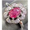 Image 2 : Silver (3.83g), Ruby (1ct) Ring