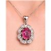 Image 1 : Silver (2.2g), Ruby (1ct) Pendant