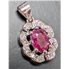 Image 3 : Silver (2.2g), Ruby (1ct) Pendant