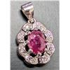 Image 4 : Silver (2.2g), Ruby (1ct) Pendant