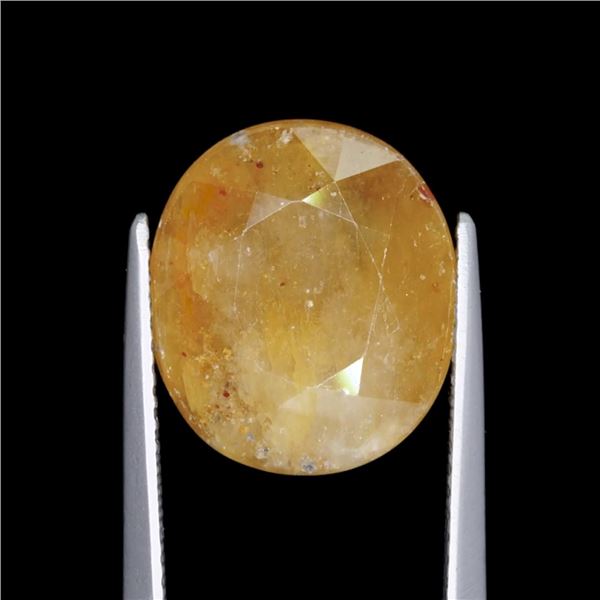 10.35 ct Certified Yellow Sapphire Gemstone ($9,300 Appraisal) (Inv #SR013)