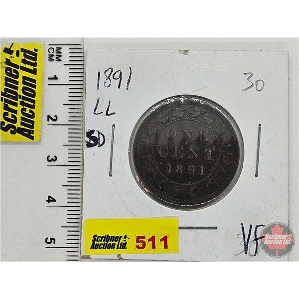 Canada Large Cent 1891 (Consignor Tag: SD LL)