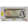Image 1 : Canada $1 Bill 1973 (2 Digit S/N#) : Lawson/Bouey #NM6777777