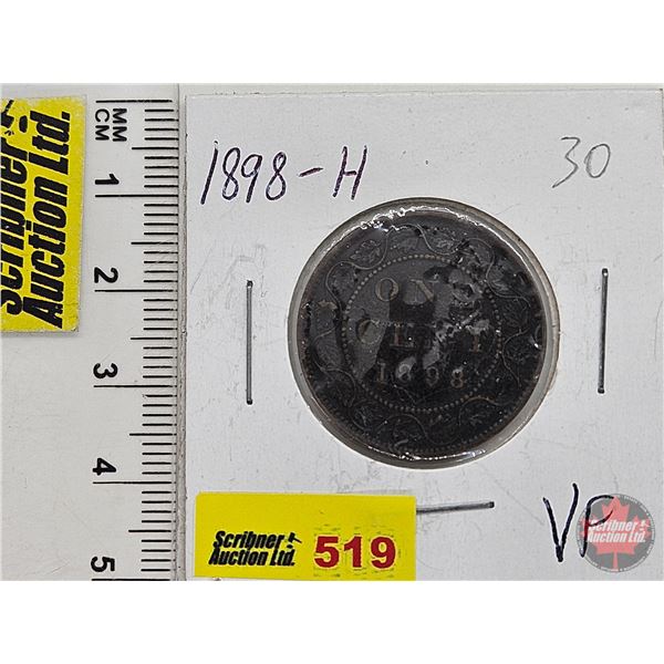 Canada Large Cent 1898H