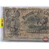 Image 2 : Dominion of Canada $1 Bill 1898 : "F" Series : ONES Outward : Courtney #566372