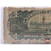 Image 5 : Dominion of Canada $1 Bill 1898 : "F" Series : ONES Outward : Courtney #566372