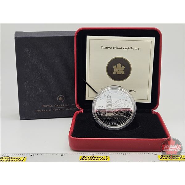 RCM Canada 2004 Lighthouse Collection $20 Fine Silver Coin : Sambro Island (COA #09829: 99.99%) (GST