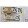 Image 3 : Canada $1 Bills 1973 (100 Consecutive : Bank Wrap) : Crow/Bouey #EAV3646800-899