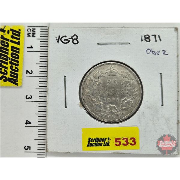 Canada Twenty Five Cent 1871