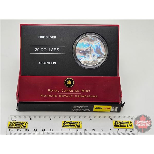 RCM Canada 2006 $20 Fine Silver Hologram Coin : CN Tower  (COA #05077 : 99.99%) (GST Exempt)