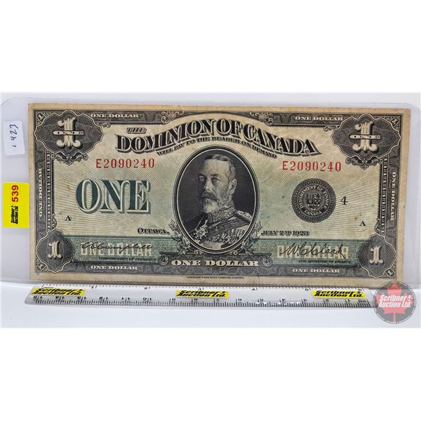 Dominion of Canada 1923 : $1 Bill : Campbell/Clark #E2090240