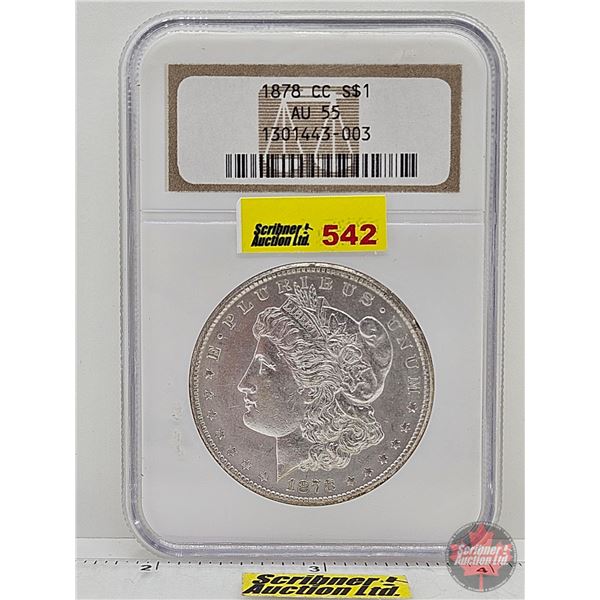 USA Morgan Dollar 1878CC "Carson City" (NGC Cert : AU55)