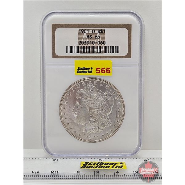 USA Morgan Dollar 1901O (NGC Cert : MS65)