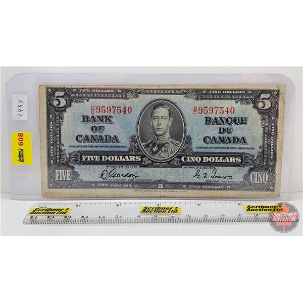 Bank of Canada $5 Bill 1937 : Gordon/Towers #DC9597540