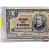 Image 2 : Bank of Canada $100 Bill 1937 : Gordon/Towers #BJ0011499