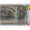 Image 3 : Dominion of Canada $1 Bill 1898 : ONEs Curved Outward : Courtney #389050