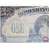 Image 5 : Dominion of Canada $1 Bill 1917 : ONE at right : Saunders #T-517658