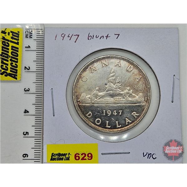 Canada One Dollar 1947 Blunt 7