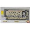 Image 1 : Canada $20 Bill 1954DF "Devil's Face" : Beattie/Coyne #EE1573447