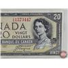 Image 2 : Canada $20 Bill 1954DF "Devil's Face" : Beattie/Coyne #EE1573447