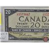 Image 3 : Canada $20 Bill 1954DF "Devil's Face" : Beattie/Coyne #EE1573447