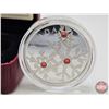 Image 2 : RCM Canada 2011 $20 Fine Silver Coin : Small Crystal Snowflake (Hyacinth) (Swarovski Elements) (COA 
