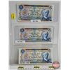 Image 1 : Canada $5 Bills 1972 (3): - Lawson/Bouey #SR1641204 - Lawson/Bouey #SY8702487 - Lawson/Bouey #SY1327