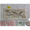 Image 7 : Canada Bills ~ Bird Series Collector Combo (6): - $100 Bill 1988 : Bonin/Thiessen #BJH4601306 - $50