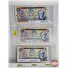 Image 1 : Canada $5 Bills 1979 (3) : - Lawson/Bouey #30260844751 - Crow/Bouey #30554317467 - Crow/Bouey #30554